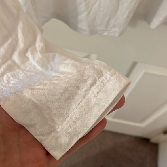 New white mock neck top size M long sleeve - Picture 3 of 4